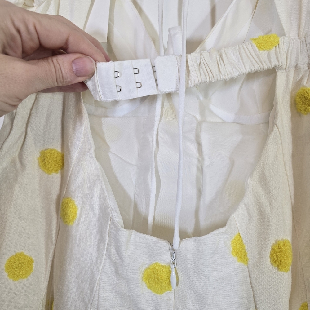 For Love & Lemons Claude Mini Dress Polka Dot Medium NWT New - Picture 8 of 10